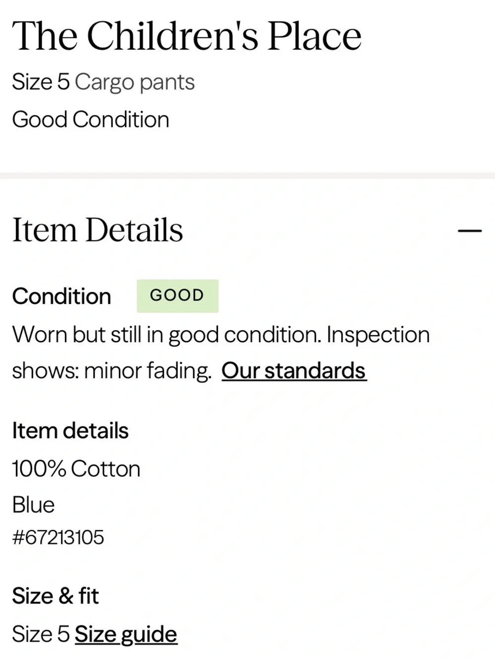 THE CHILDREN’S PLACE Navy Cargo Pants with Pockets
